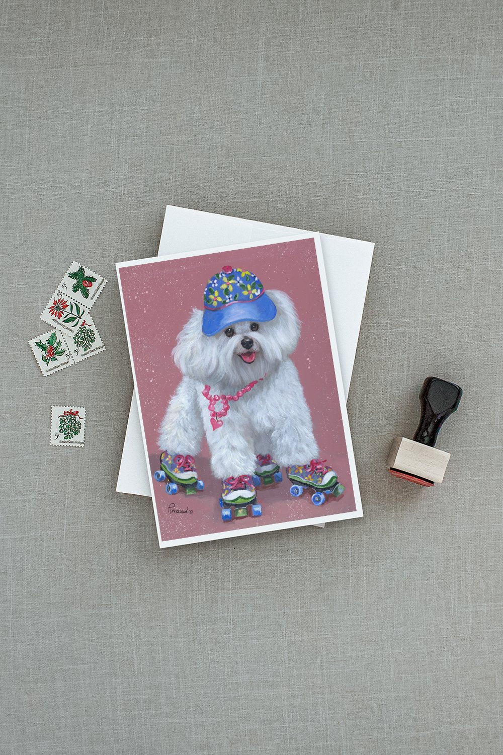 Bichon Frise Girls do it Better Greeting Cards Pack of 8 Blank Cards with Envelopes Whimsical A7 Size 5x7