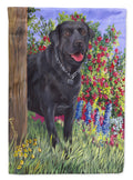 Black Labrador Retriever House Flag 28x40 Porch Sleeve Pole Decorative Outside Yard Banner Artwork Wall Hanging, Polyester