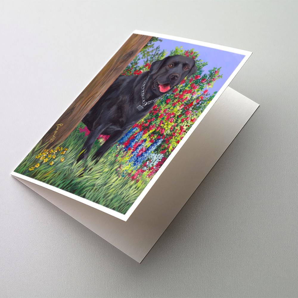 Black Labrador Retriever Greeting Cards Pack of 8 Blank Cards with Envelopes Whimsical A7 Size 5x7