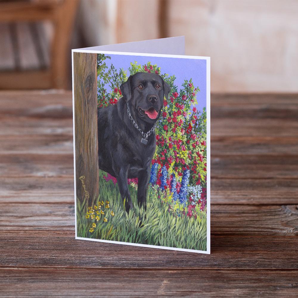 Black Labrador Retriever Greeting Cards Pack of 8 Blank Cards with Envelopes Whimsical A7 Size 5x7