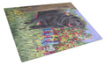 Black Labrador Retriever Cutting Board Tempered Glass Kitchen Cutting Surface, Heat Resistant Chopping, Non-Slip Feet, Food Prep & Serving