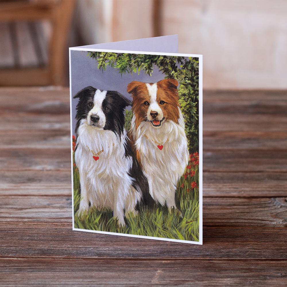 Border Collie Patrol Greeting Cards Pack of 8 Blank Cards with Envelopes Whimsical A7 Size 5x7