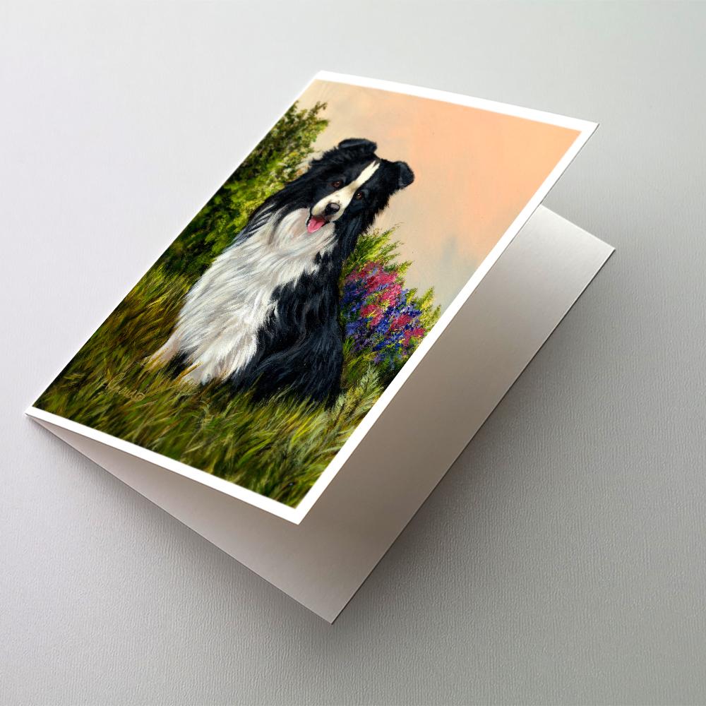 Border Collie Simplicity Greeting Cards Pack of 8 Blank Cards with Envelopes Whimsical A7 Size 5x7