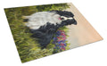 Border Collie Simplicity Cutting Board Tempered Glass Kitchen Cutting Surface, Heat Resistant Chopping, Non-Slip Feet, Food Prep & Serving