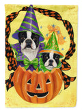 Boston Terrier Halloweenies House Flag 28x40 Porch Sleeve Pole Decorative Outside Yard Banner Artwork Wall Hanging, Polyester