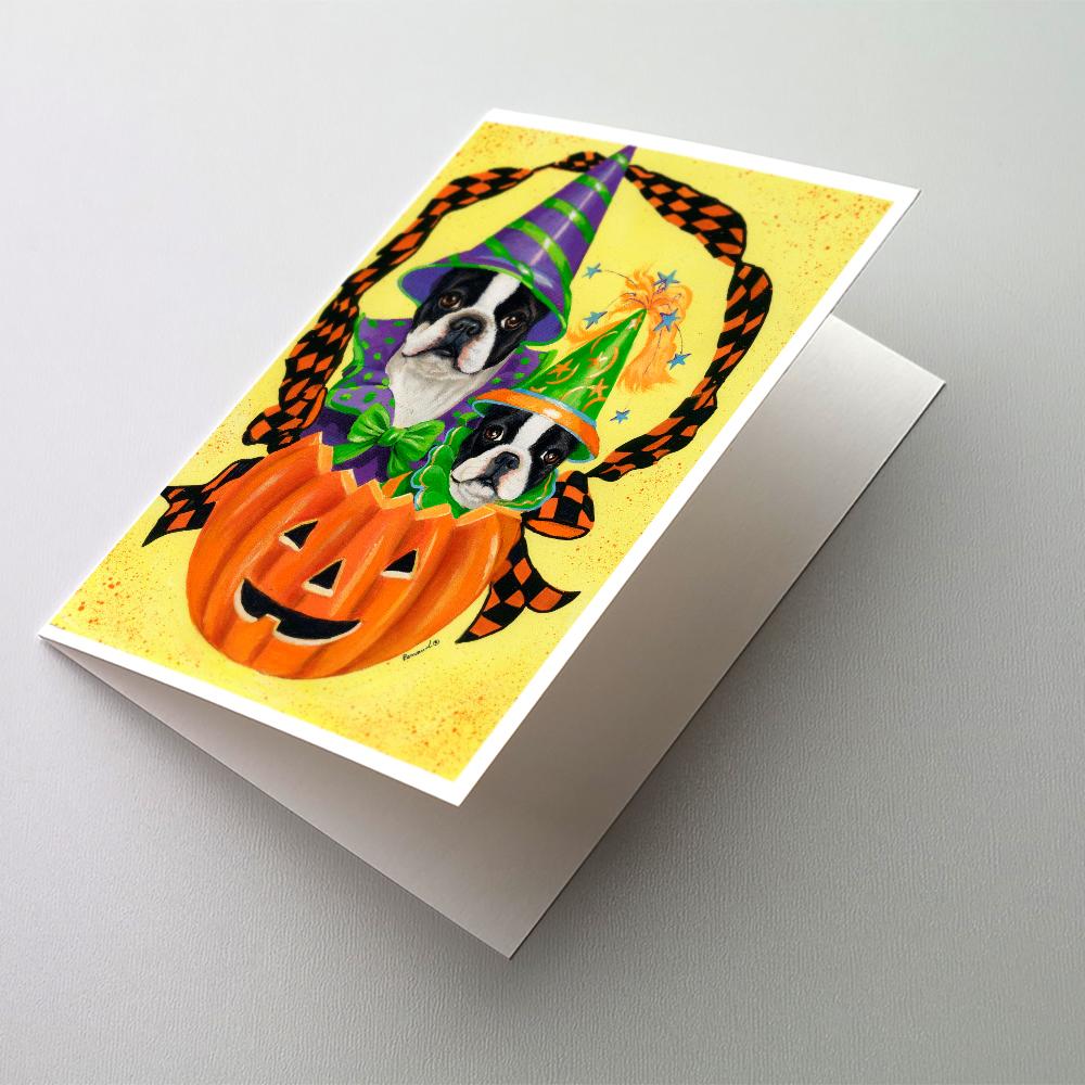 Boston Terrier Halloweenies Greeting Cards Pack of 8 Blank Cards with Envelopes Whimsical A7 Size 5x7