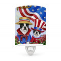 Boston Terrier USA Ceramic Night Light Compact, UL-Certified, Ideal for Bedroom, Bathroom, Nursery, Hallway, Kitchen, 6x4x3, Multicolor