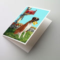 Boxer Got Mail Greeting Cards Pack of 8 Blank Cards with Envelopes Whimsical A7 Size 5x7