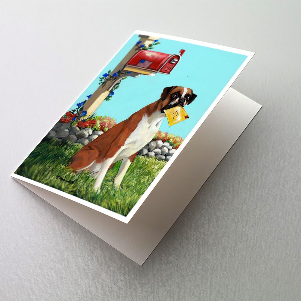 Boxer Got Mail Greeting Cards Pack of 8 Blank Cards with Envelopes Whimsical A7 Size 5x7