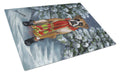 Boxer Let's Play Christmas Cutting Board Tempered Glass Kitchen Cutting Surface, Heat Resistant Chopping, Non-Slip Feet, Food Prep & Serving