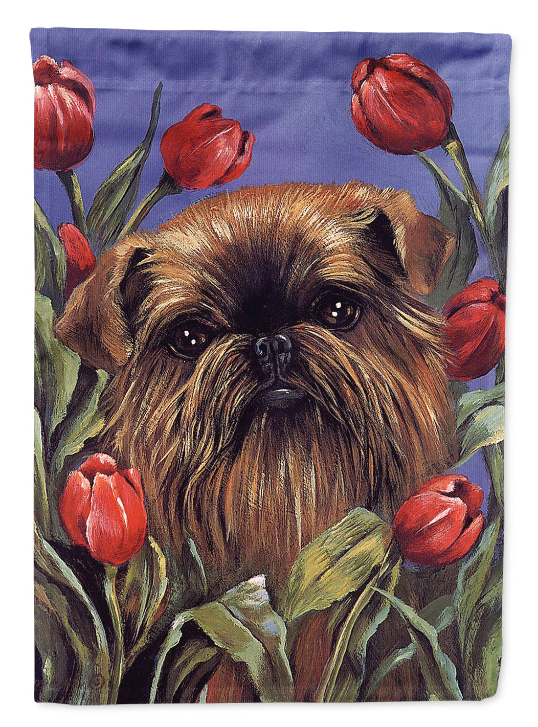Brussels Griffon Peek a Boo House Flag 28x40 Porch Sleeve Pole Decorative Outside Yard Banner Artwork Wall Hanging, Polyester