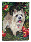 Cairn Terrier Apples House Flag 28x40 Porch Sleeve Pole Decorative Outside Yard Banner Artwork Wall Hanging, Polyester