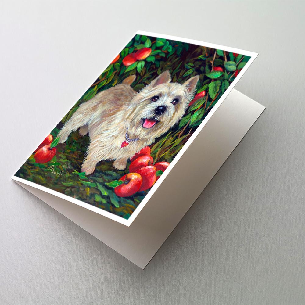 Cairn Terrier Apples Greeting Cards Pack of 8 Blank Cards with Envelopes Whimsical A7 Size 5x7