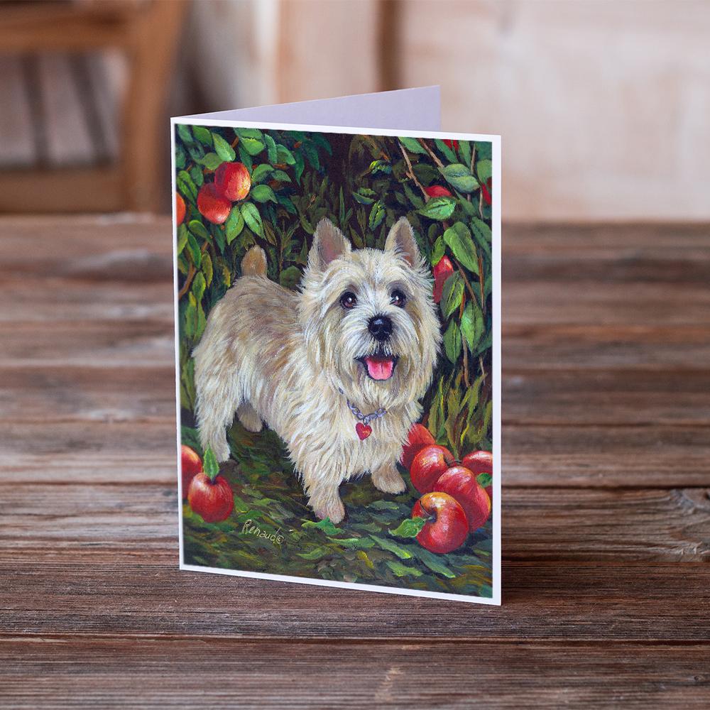 Cairn Terrier Apples Greeting Cards Pack of 8 Blank Cards with Envelopes Whimsical A7 Size 5x7