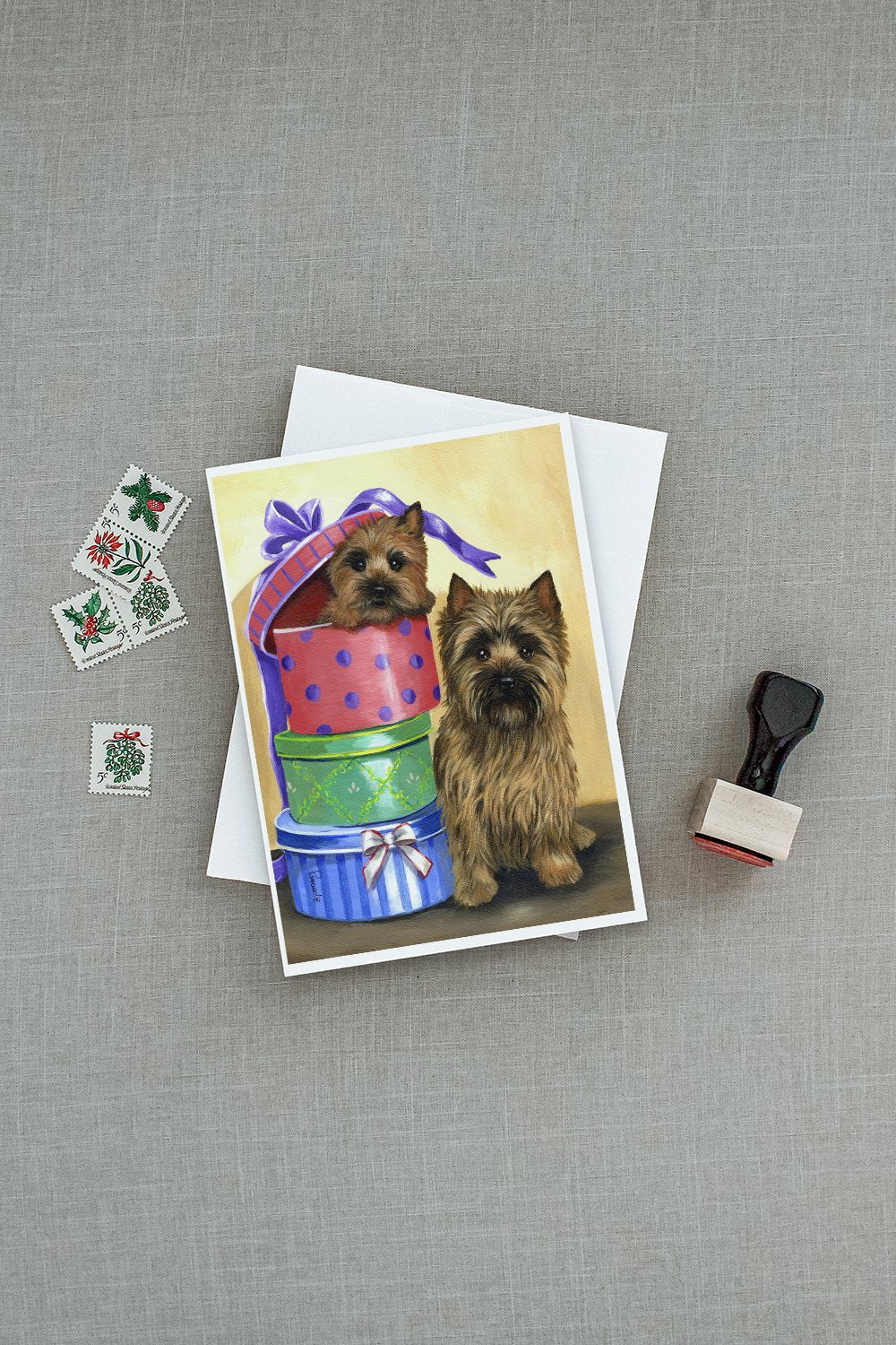 Cairn Terrier Boudoir Greeting Cards Pack of 8 Blank Cards with Envelopes Whimsical A7 Size 5x7