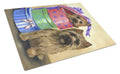 Cairn Terrier Boudoir Cutting Board Tempered Glass Kitchen Cutting Surface, Heat Resistant Chopping, Non-Slip Feet, Food Prep & Serving