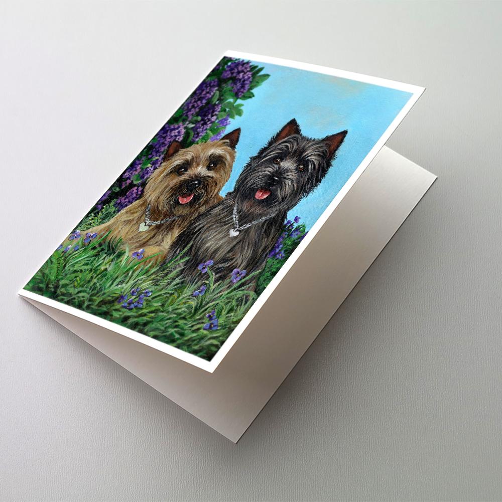 Cairn Terrier Donation Greeting Cards Pack of 8 Blank Cards with Envelopes Whimsical A7 Size 5x7