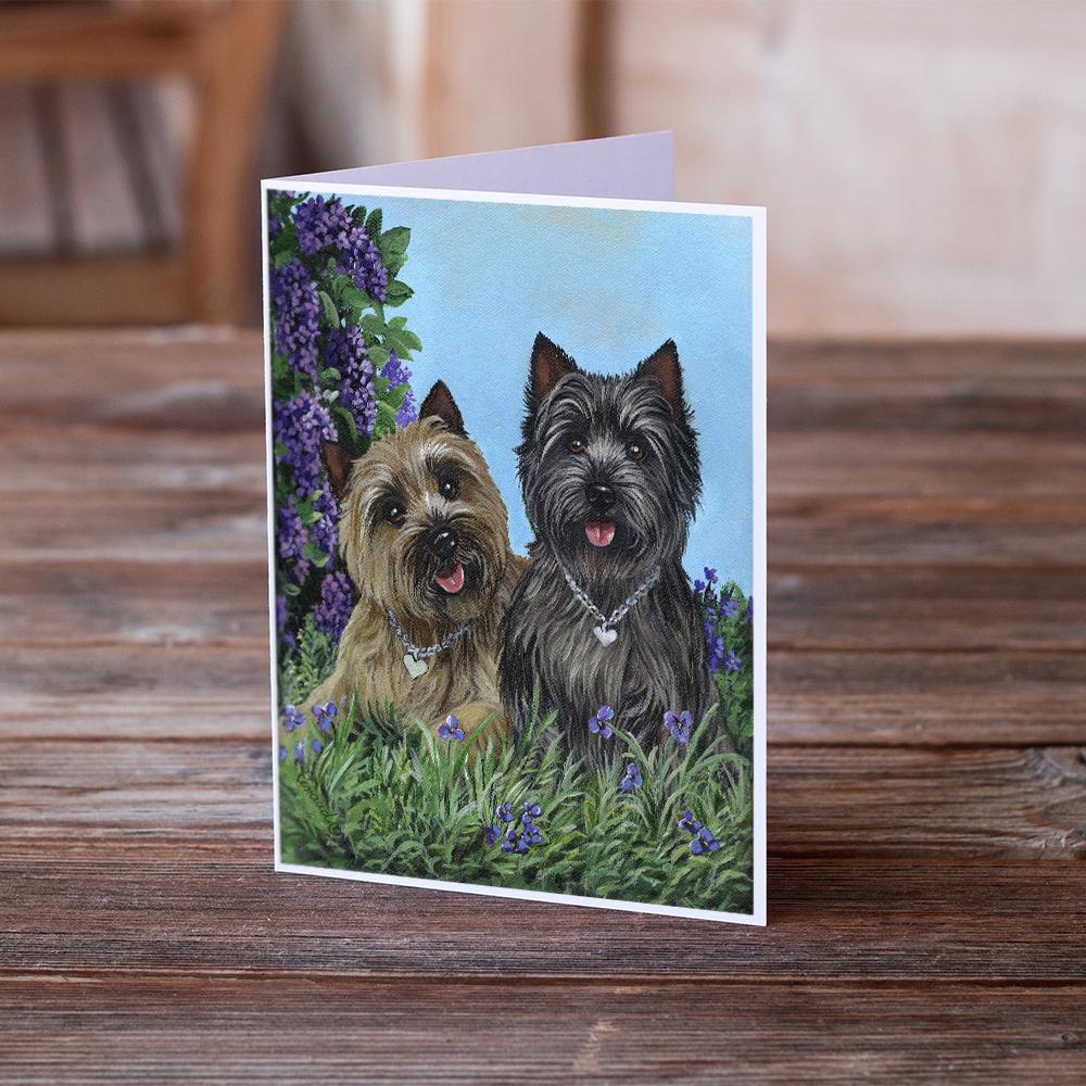 Cairn Terrier Donation Greeting Cards Pack of 8 Blank Cards with Envelopes Whimsical A7 Size 5x7