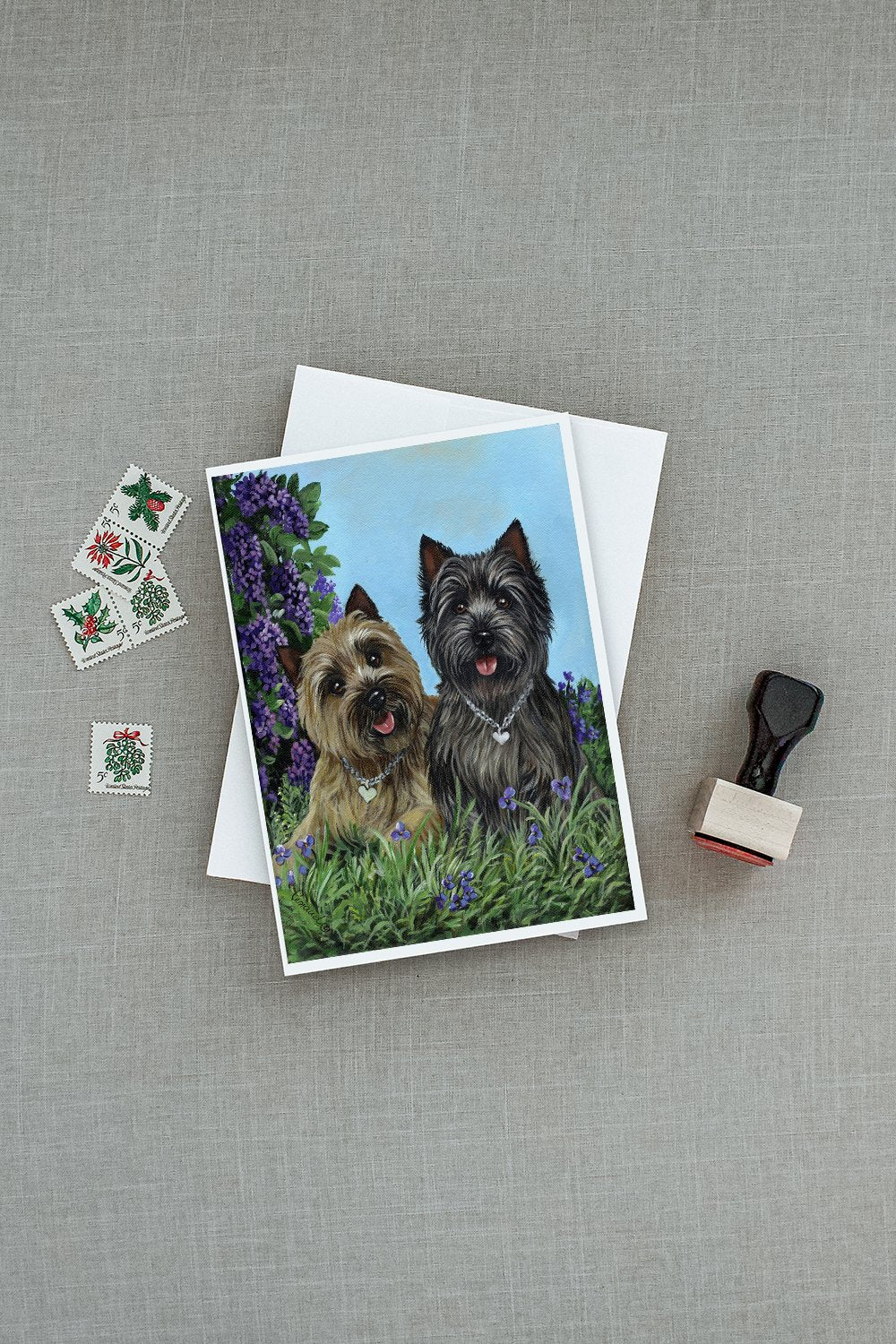 Cairn Terrier Donation Greeting Cards Pack of 8 Blank Cards with Envelopes Whimsical A7 Size 5x7