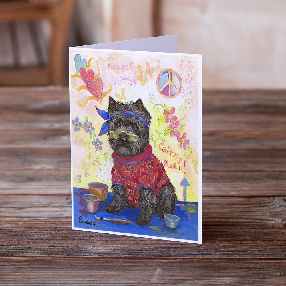 Cairn Terrier Hippie Dippie Greeting Cards Pack of 8 Blank Cards with Envelopes Whimsical A7 Size 5x7