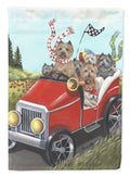 Cairn Terrier On the Move House Flag 28x40 Porch Sleeve Pole Decorative Outside Yard Banner Artwork Wall Hanging, Polyester