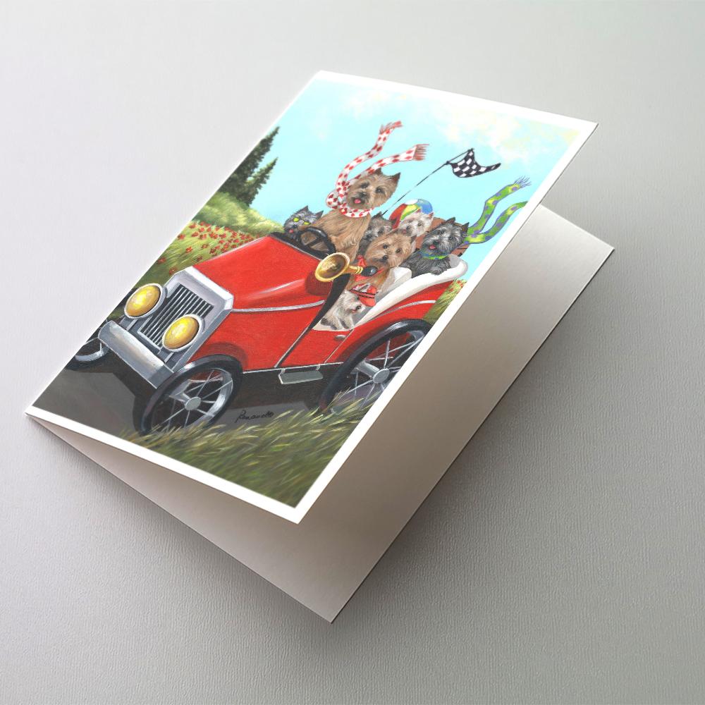 Cairn Terrier On the Move Greeting Cards Pack of 8 Blank Cards with Envelopes Whimsical A7 Size 5x7