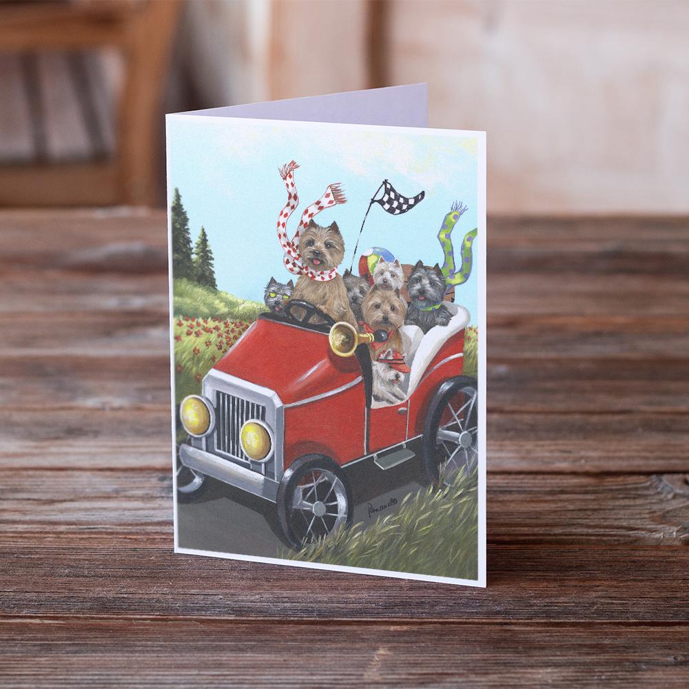 Cairn Terrier On the Move Greeting Cards Pack of 8 Blank Cards with Envelopes Whimsical A7 Size 5x7