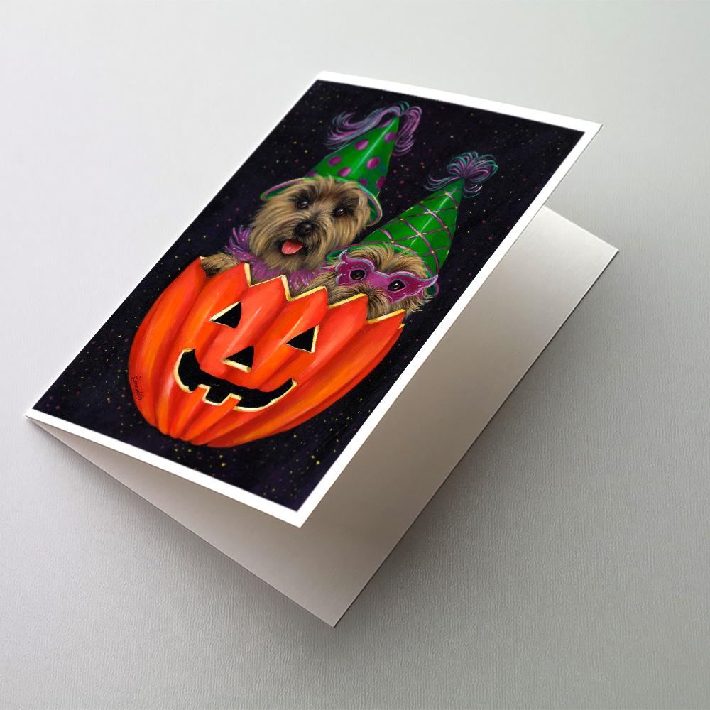 Cairn Terrier Halloween PeekaBoo Greeting Cards Pack of 8 Blank Cards with Envelopes Whimsical A7 Size 5x7