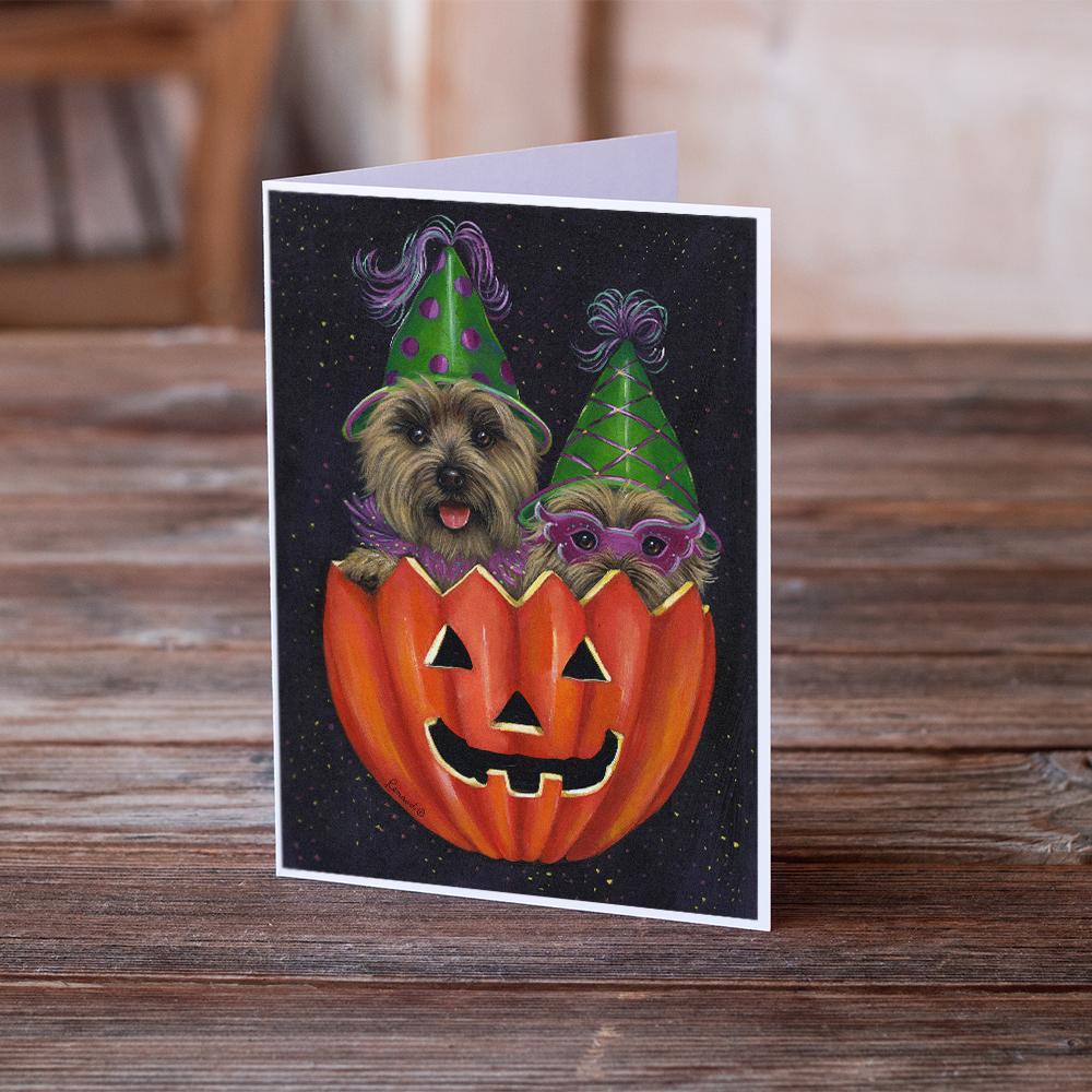 Cairn Terrier Halloween PeekaBoo Greeting Cards Pack of 8 Blank Cards with Envelopes Whimsical A7 Size 5x7
