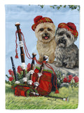 Cairn Terrier Pipers House Flag 28x40 Porch Sleeve Pole Decorative Outside Yard Banner Artwork Wall Hanging, Polyester