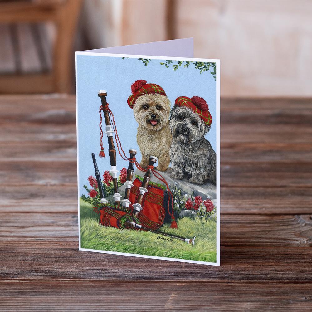 Cairn Terrier Pipers Greeting Cards Pack of 8 Blank Cards with Envelopes Whimsical A7 Size 5x7