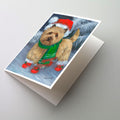 Cairn Terrier Christmas Red Boots Greeting Cards Pack of 8 Blank Cards with Envelopes Whimsical A7 Size 5x7