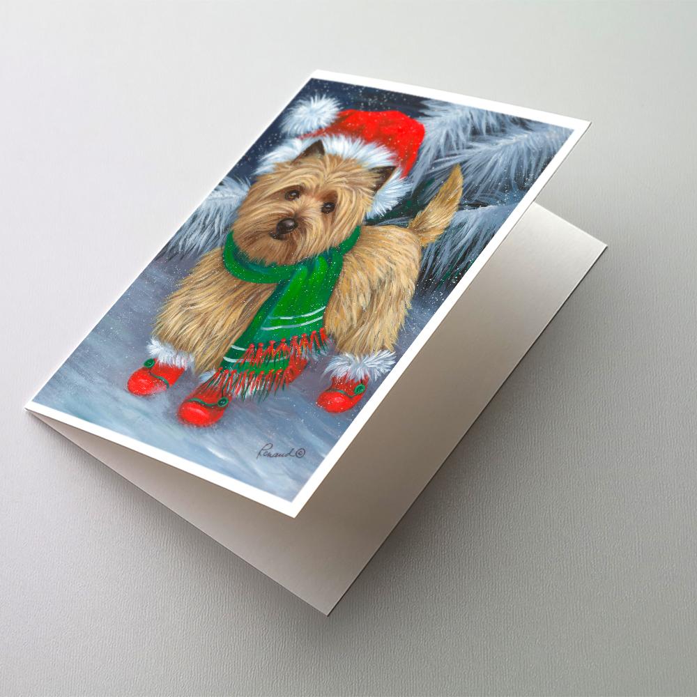 Cairn Terrier Christmas Red Boots Greeting Cards Pack of 8 Blank Cards with Envelopes Whimsical A7 Size 5x7
