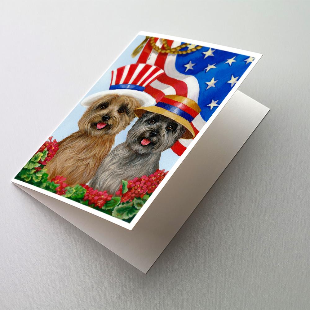 Cairn Terrier USA Greeting Cards Pack of 8 Blank Cards with Envelopes Whimsical A7 Size 5x7