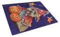 Cairn Terrier Halloween Witch Cutting Board Tempered Glass Kitchen Cutting Surface, Heat Resistant Chopping, Non-Slip Feet, Food Prep & Serving