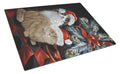 Cat Kitty Glitter Christmas Cutting Board Tempered Glass Kitchen Cutting Surface, Heat Resistant Chopping, Non-Slip Feet, Food Prep & Serving