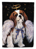 Cavalier Spaniel Christmas Angel House Flag 28x40 Porch Sleeve Pole Decorative Outside Yard Banner Artwork Wall Hanging, Polyester