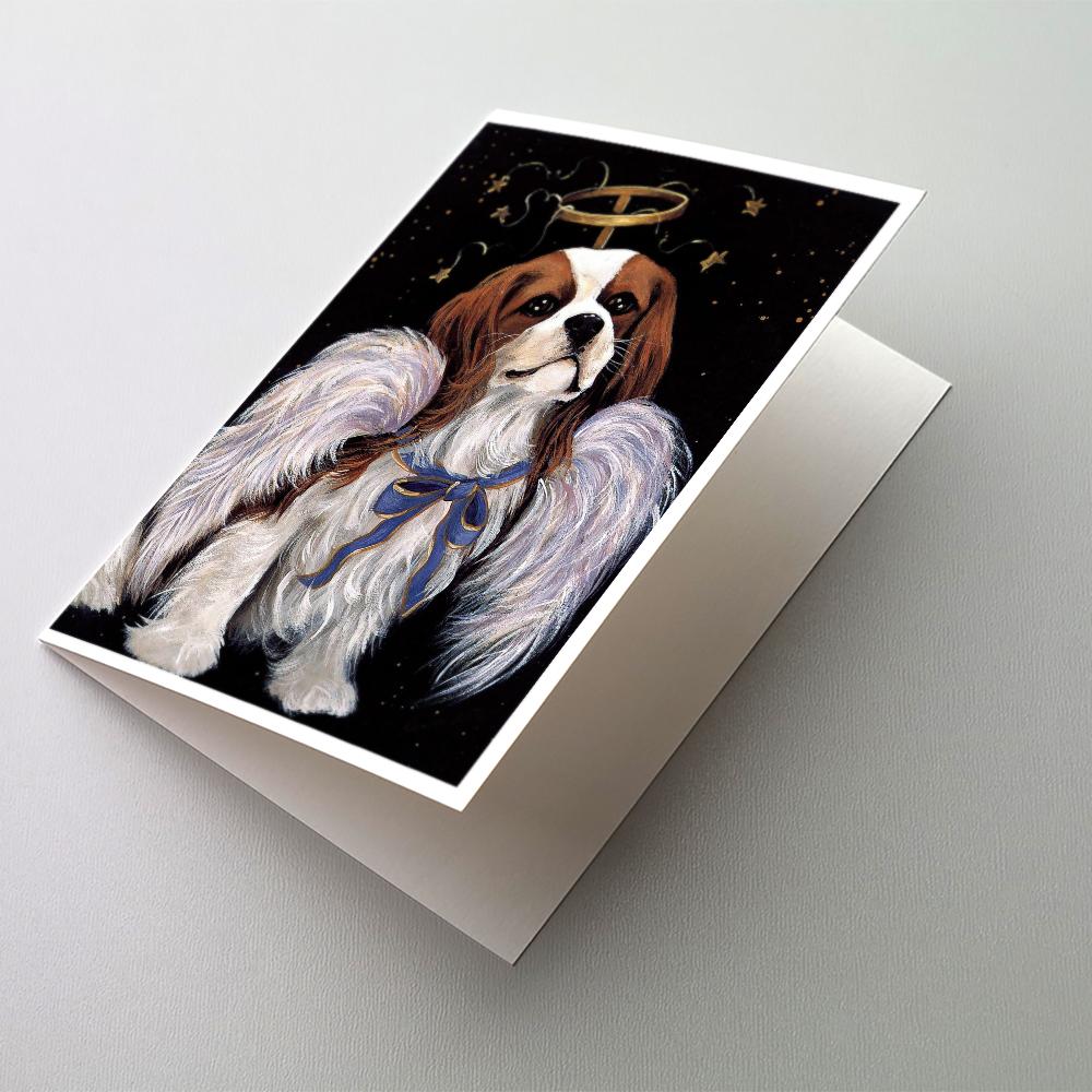 Cavalier Spaniel Christmas Angel Greeting Cards Pack of 8 Blank Cards with Envelopes Whimsical A7 Size 5x7