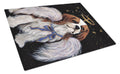 Cavalier Spaniel Christmas Angel Cutting Board Tempered Glass Kitchen Cutting Surface, Heat Resistant Chopping, Non-Slip Feet, Food Prep & Serving