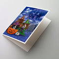 Cavalier Spaniel Halloween House Greeting Cards Pack of 8 Blank Cards with Envelopes Whimsical A7 Size 5x7