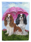 Cavalier Spaniel Royal Subjects House Flag 28x40 Porch Sleeve Pole Decorative Outside Yard Banner Artwork Wall Hanging, Polyester