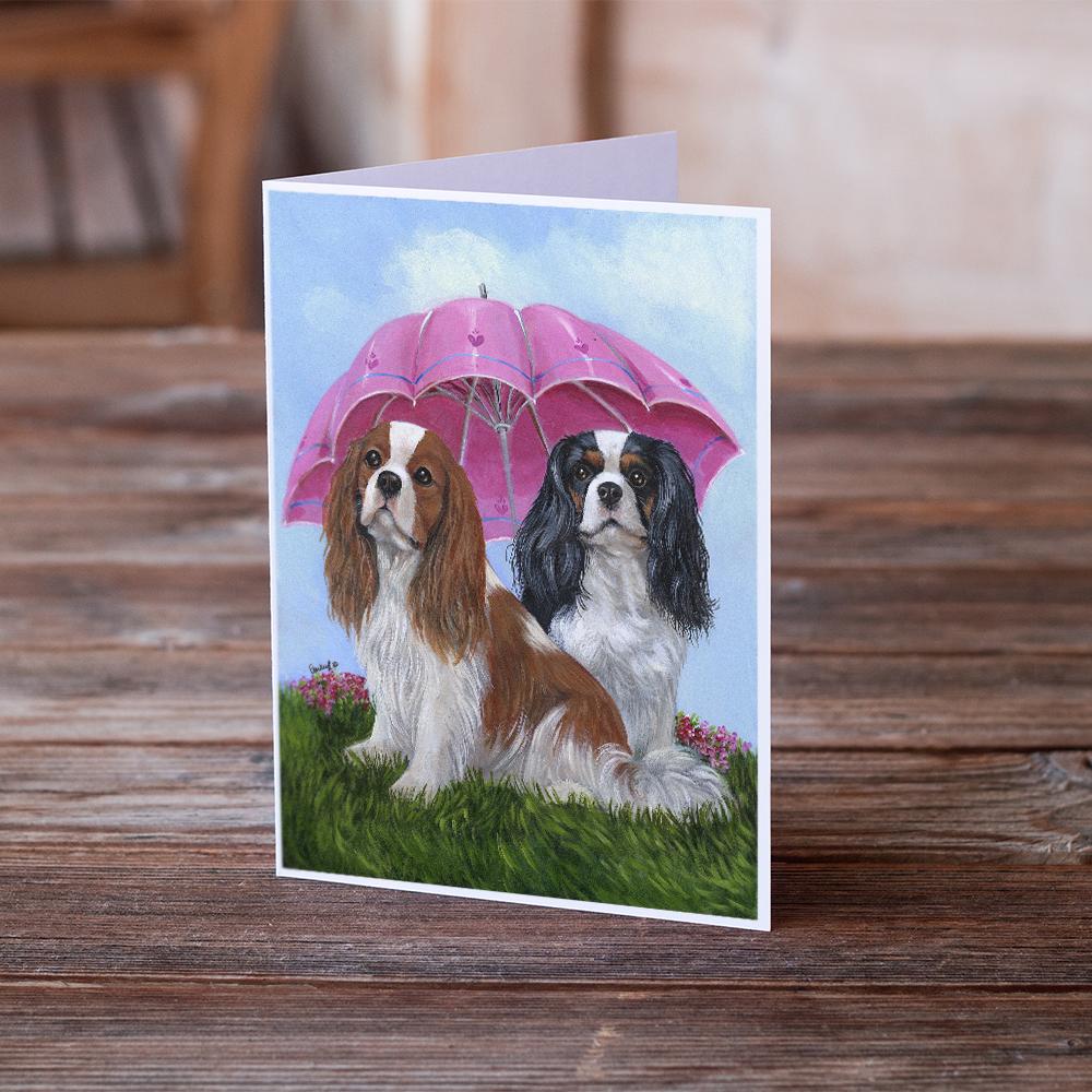 Cavalier Spaniel Royal Subjects Greeting Cards Pack of 8 Blank Cards with Envelopes Whimsical A7 Size 5x7