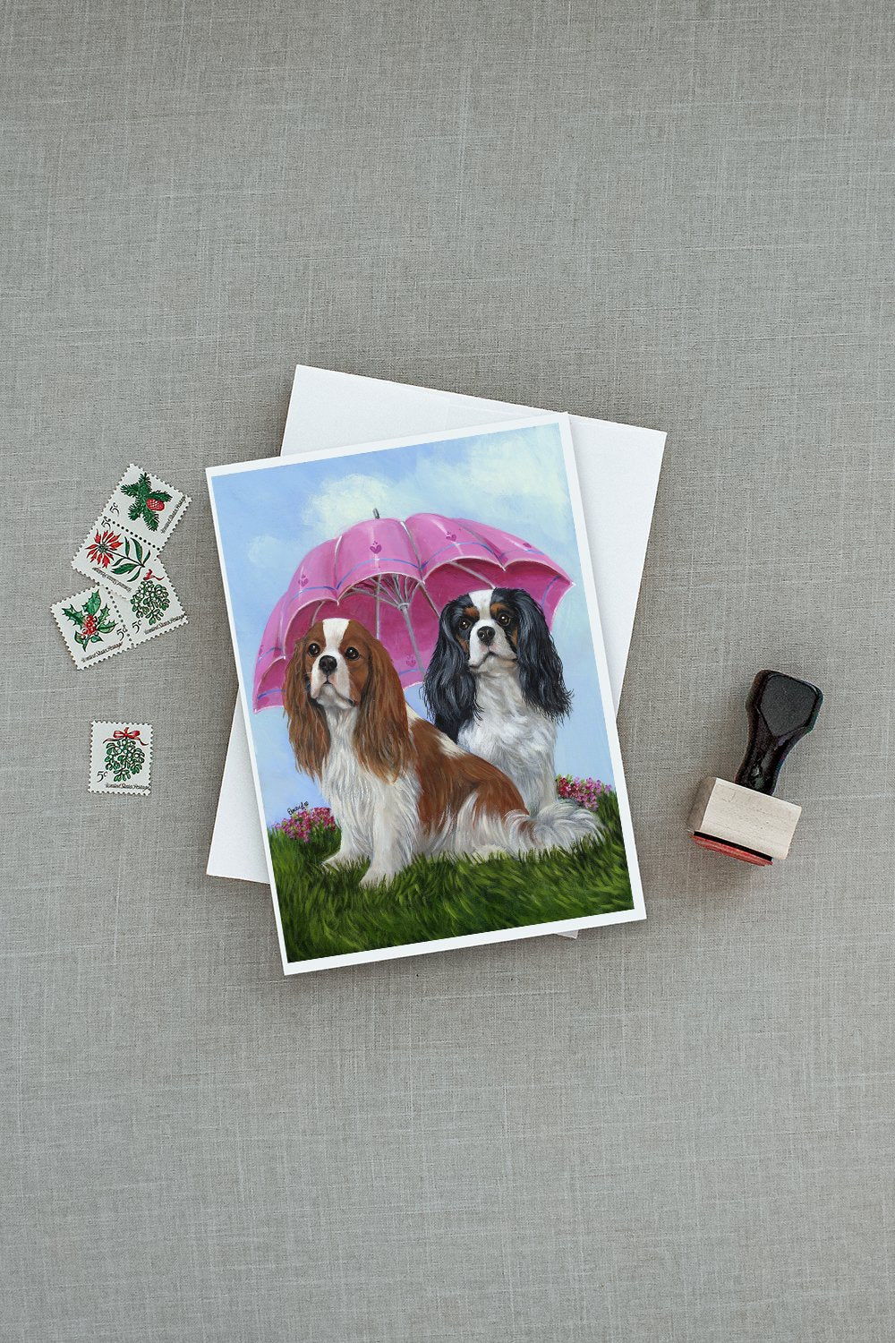 Cavalier Spaniel Royal Subjects Greeting Cards Pack of 8 Blank Cards with Envelopes Whimsical A7 Size 5x7