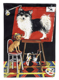 Chihuahua Think Big House Flag 28x40 Porch Sleeve Pole Decorative Outside Yard Banner Artwork Wall Hanging, Polyester