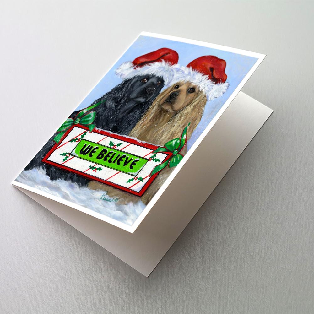Cocker Spaniel Christmas Greeting Cards Pack of 8 Blank Cards with Envelopes Whimsical A7 Size 5x7