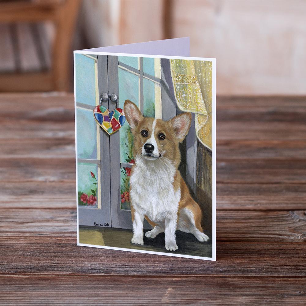 Corgi Suncatcher Greeting Cards Pack of 8 Blank Cards with Envelopes Whimsical A7 Size 5x7