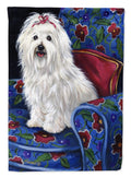 Coton De Tulear Royalty House Flag 28x40 Porch Sleeve Pole Decorative Outside Yard Banner Artwork Wall Hanging, Polyester