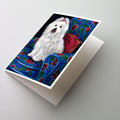 Coton De Tulear Royalty Greeting Cards Pack of 8 Blank Cards with Envelopes Whimsical A7 Size 5x7