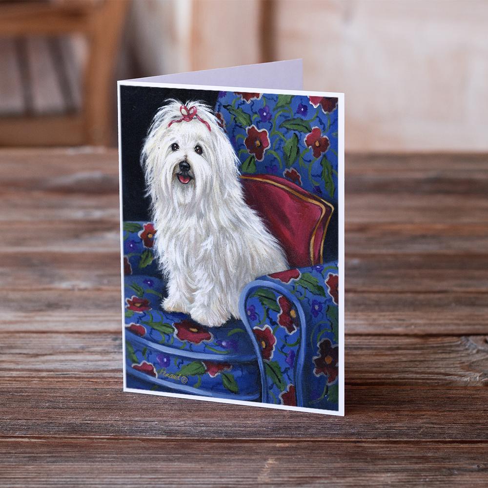 Coton De Tulear Royalty Greeting Cards Pack of 8 Blank Cards with Envelopes Whimsical A7 Size 5x7