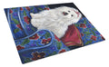 Coton De Tulear Royalty Cutting Board Tempered Glass Kitchen Cutting Surface, Heat Resistant Chopping, Non-Slip Feet, Food Prep & Serving